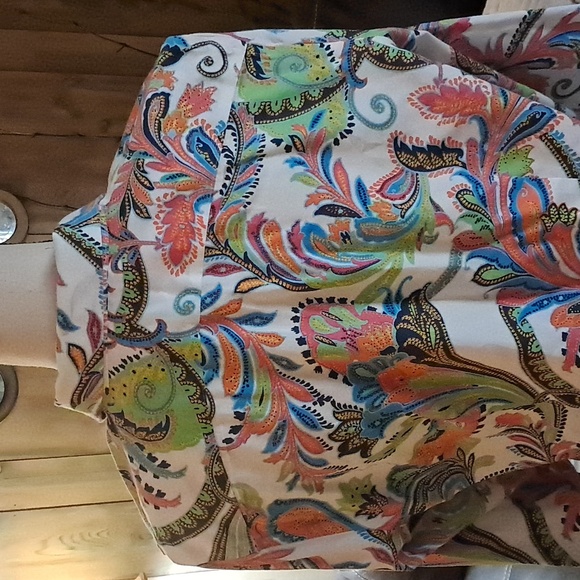 Lauren Ralph Lauren Colorful Paisley Button Down Long Sleeve Shirt Size L - Picture 7 of 9